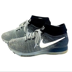 NIKE 845361-003 grey air zoom ALL OUT flyknit sneakers shoes WOMENS size 8